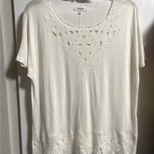 Madewell embroidered Cutout Tee